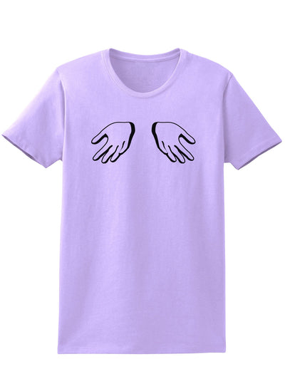 Shrugging Hands Womens T-Shirt-Womens T-Shirt-TooLoud-Lavender-X-Small-Davson Sales