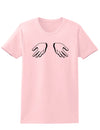 Shrugging Hands Womens T-Shirt-Womens T-Shirt-TooLoud-PalePink-X-Small-Davson Sales