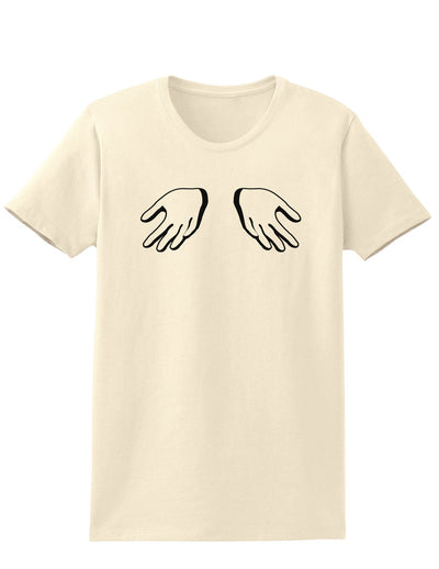 Shrugging Hands Womens T-Shirt-Womens T-Shirt-TooLoud-Natural-X-Small-Davson Sales