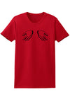 Shrugging Hands Womens T-Shirt-Womens T-Shirt-TooLoud-Red-X-Small-Davson Sales