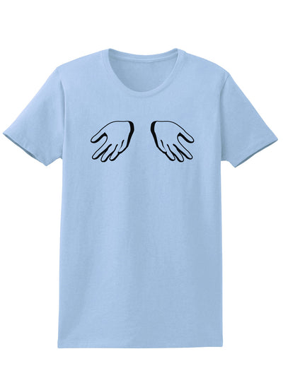 Shrugging Hands Womens T-Shirt-Womens T-Shirt-TooLoud-Light-Blue-X-Small-Davson Sales