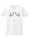 Shrugging Hands Womens T-Shirt-Womens T-Shirt-TooLoud-White-X-Small-Davson Sales