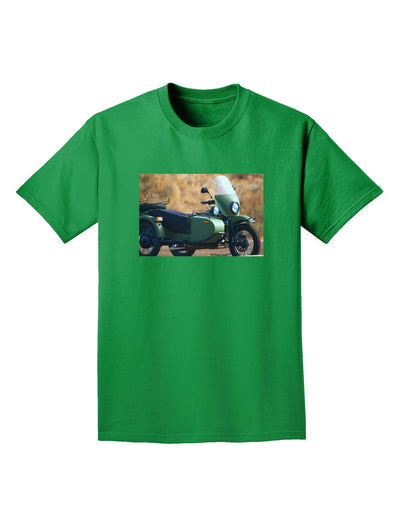 Sidecar Motorcycle Photo Adult Dark T-Shirt-Mens T-Shirt-TooLoud-Kelly-Green-Small-Davson Sales