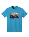 Sidecar Motorcycle Photo Adult Dark T-Shirt-Mens T-Shirt-TooLoud-Turquoise-Small-Davson Sales