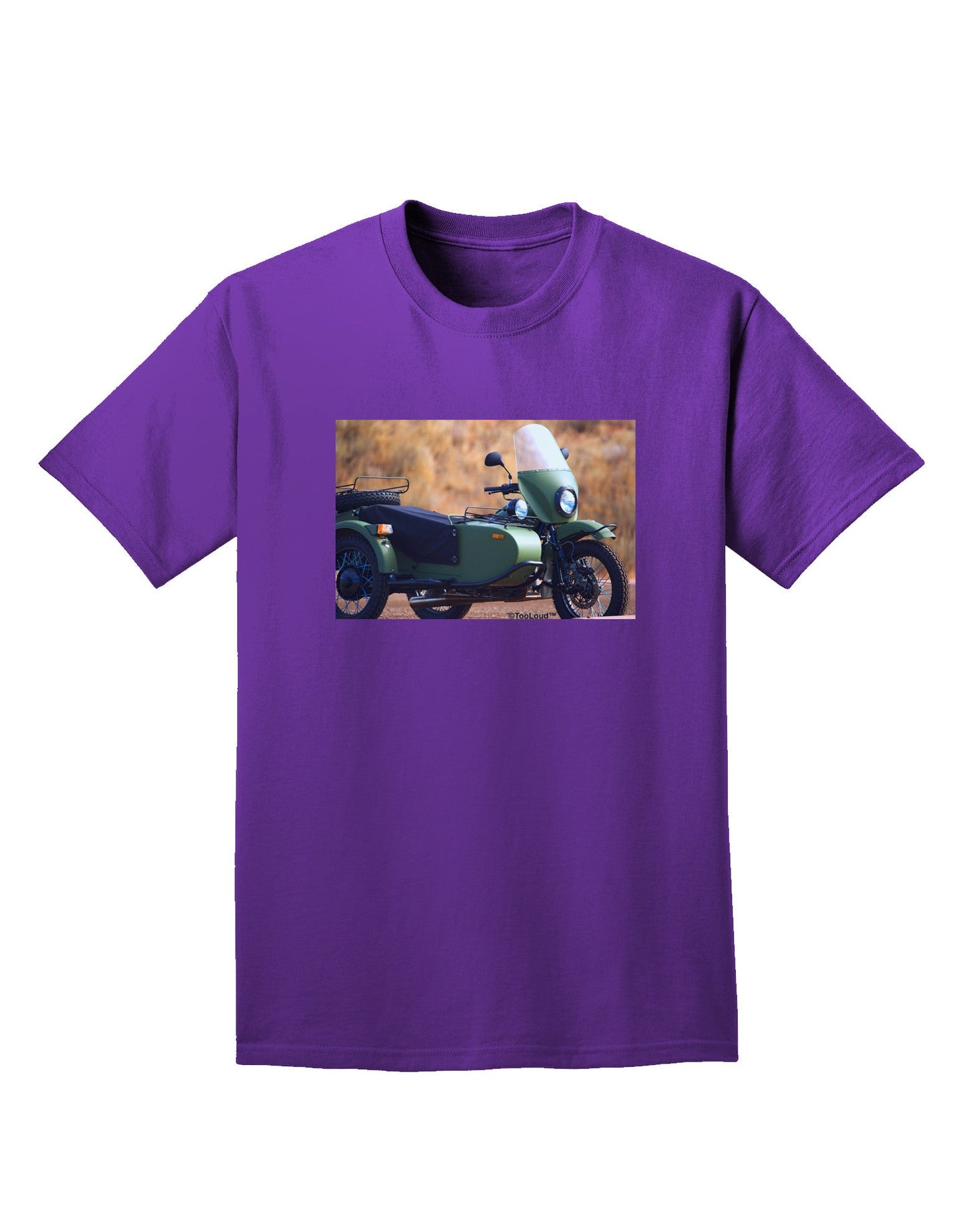 Sidecar Motorcycle Photo Adult Dark T-Shirt-Mens T-Shirt-TooLoud-Purple-Small-Davson Sales