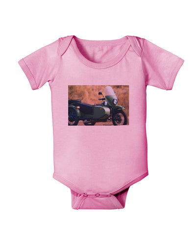 Sidecar Motorcycle Photo Baby Romper Bodysuit-Baby Romper-TooLoud-Pink-06-Months-Davson Sales