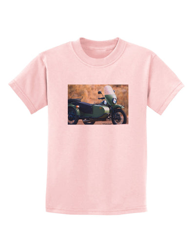 Sidecar Motorcycle Photo Childrens T-Shirt-Childrens T-Shirt-TooLoud-PalePink-X-Small-Davson Sales