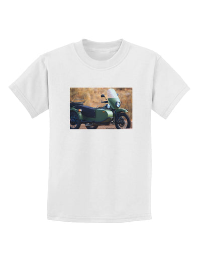 Sidecar Motorcycle Photo Childrens T-Shirt-Childrens T-Shirt-TooLoud-White-X-Small-Davson Sales