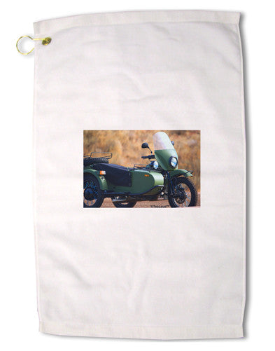 Sidecar Motorcycle Photo Premium Cotton Golf Towel - 16 x 25 inch-Golf Towel-TooLoud-16x25"-Davson Sales