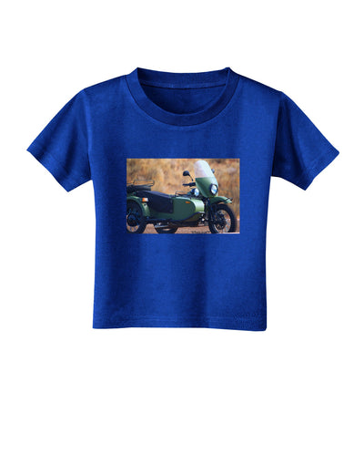 Sidecar Motorcycle Photo Toddler T-Shirt Dark-Toddler T-Shirt-TooLoud-Royal-Blue-2T-Davson Sales