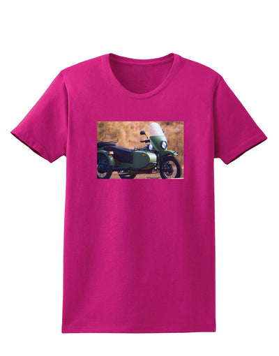 Sidecar Motorcycle Photo Womens Dark T-Shirt-TooLoud-Hot-Pink-Small-Davson Sales