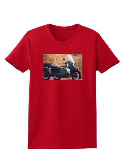 Sidecar Motorcycle Photo Womens Dark T-Shirt-TooLoud-Red-X-Small-Davson Sales