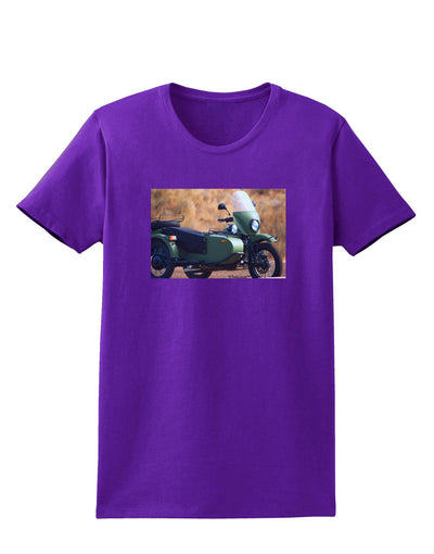 Sidecar Motorcycle Photo Womens Dark T-Shirt-TooLoud-Purple-X-Small-Davson Sales