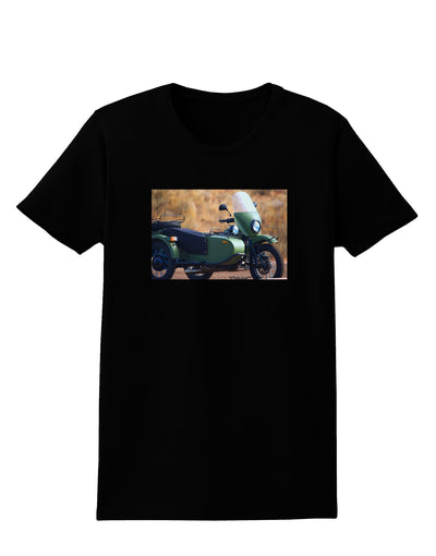 Sidecar Motorcycle Photo Womens Dark T-Shirt-TooLoud-Black-X-Small-Davson Sales