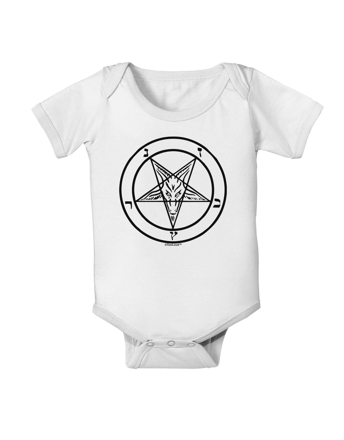 Sigil of Baphomet Baby Romper Bodysuit by-Baby Romper-TooLoud-White-06-Months-Davson Sales