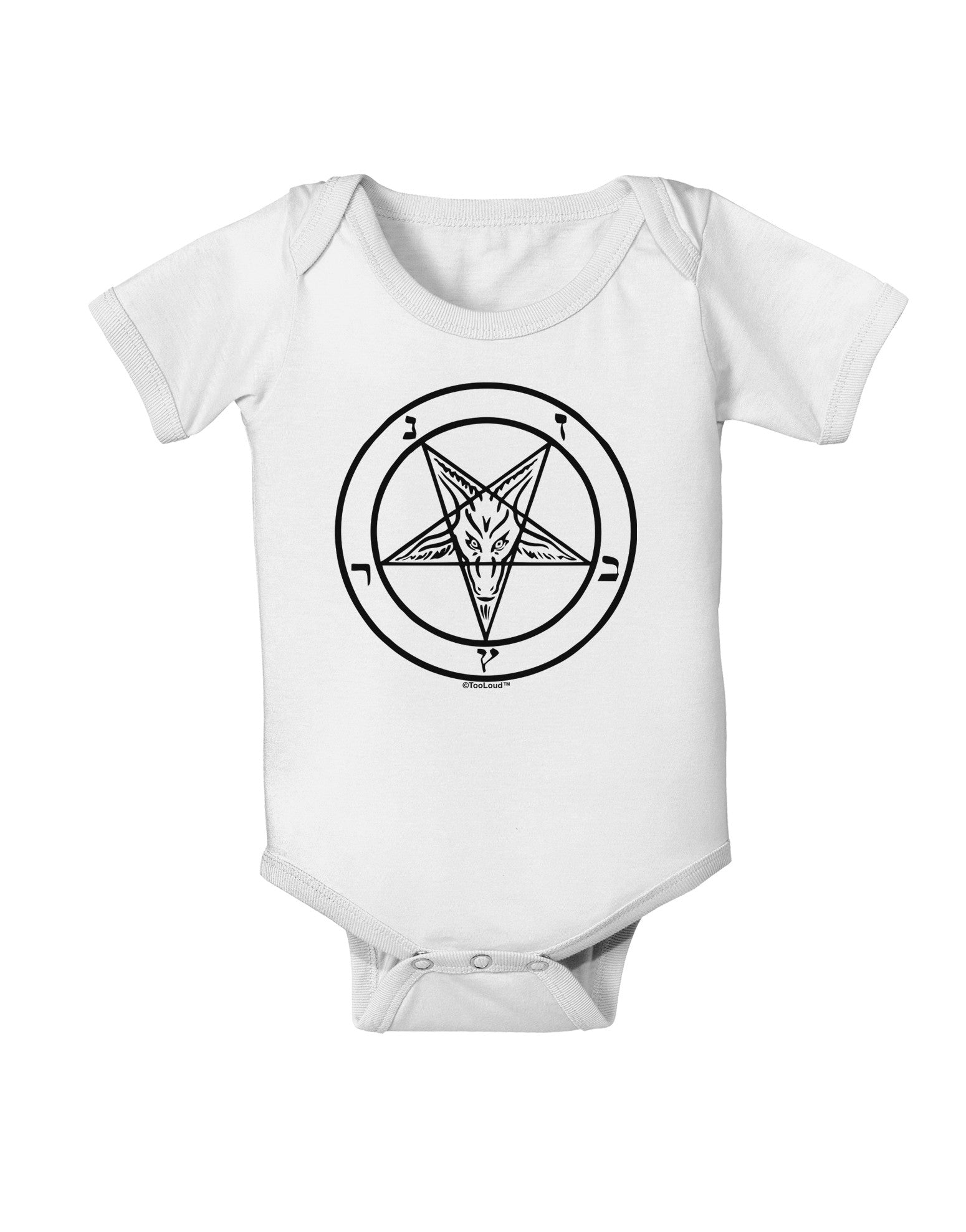 Sigil of Baphomet Baby Romper Bodysuit by-Baby Romper-TooLoud-White-06-Months-Davson Sales