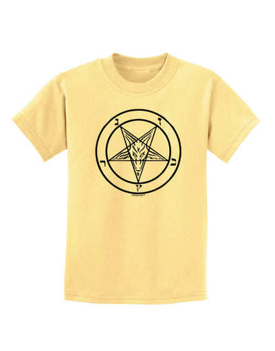 Sigil of Baphomet Childrens T-Shirt-Childrens T-Shirt-TooLoud-Daffodil-Yellow-X-Small-Davson Sales