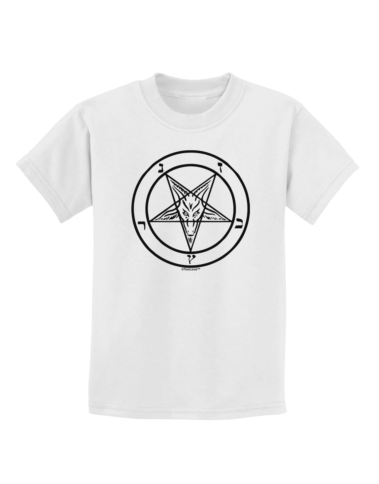 Sigil of Baphomet Childrens T-Shirt-Childrens T-Shirt-TooLoud-White-X-Small-Davson Sales