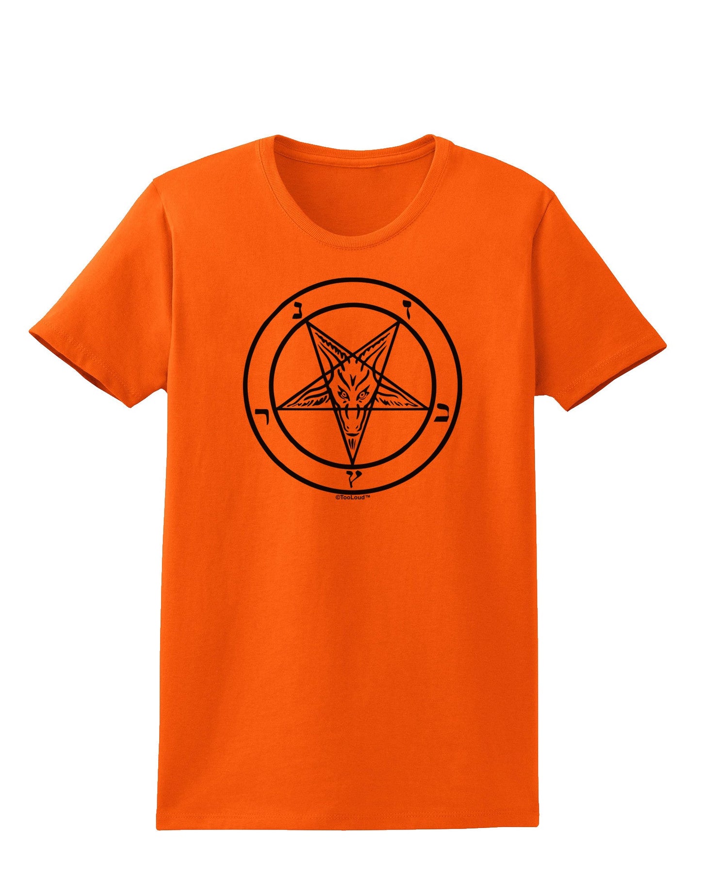 Sigil of Baphomet Womens T-Shirt-Womens T-Shirt-TooLoud-Orange-X-Small-Davson Sales