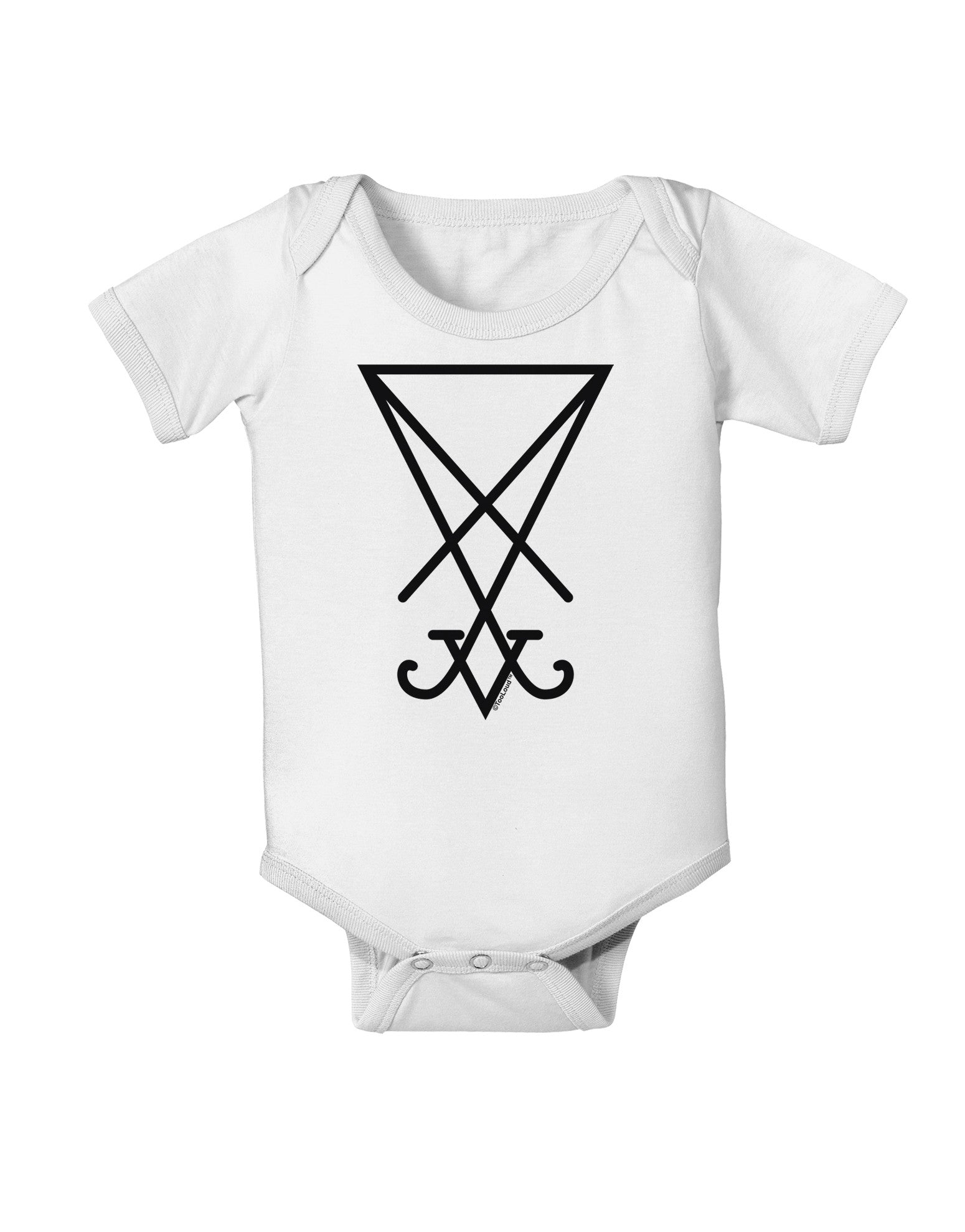 Sigil of Lucifer - Seal of Satan Baby Romper Bodysuit-Baby Romper-TooLoud-White-06-Months-Davson Sales