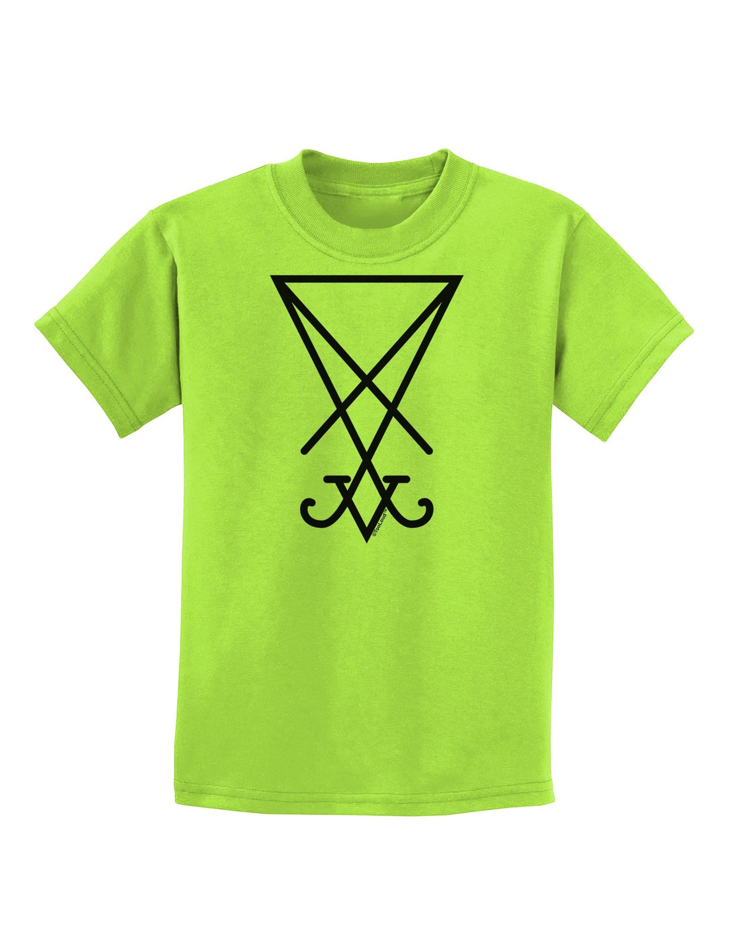 Sigil of Lucifer - Seal of Satan Childrens T-Shirt-Childrens T-Shirt-TooLoud-Lime-Green-X-Small-Davson Sales