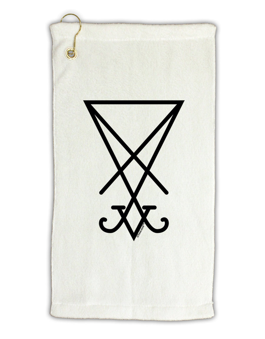 Sigil of Lucifer - Seal of Satan Micro Terry Gromet Golf Towel 16 x 25 inch-Golf Towel-TooLoud-White-Davson Sales