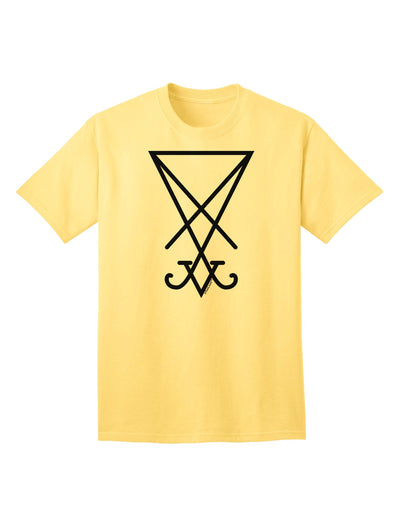 Sigil of Lucifer - Seal of Satan: Premium Adult T-Shirt for the Bold and Daring-Mens T-shirts-TooLoud-Yellow-Small-Davson Sales