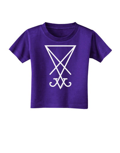 Sigil of Lucifer - Seal of Satan Toddler T-Shirt Dark-Toddler T-Shirt-TooLoud-Purple-2T-Davson Sales