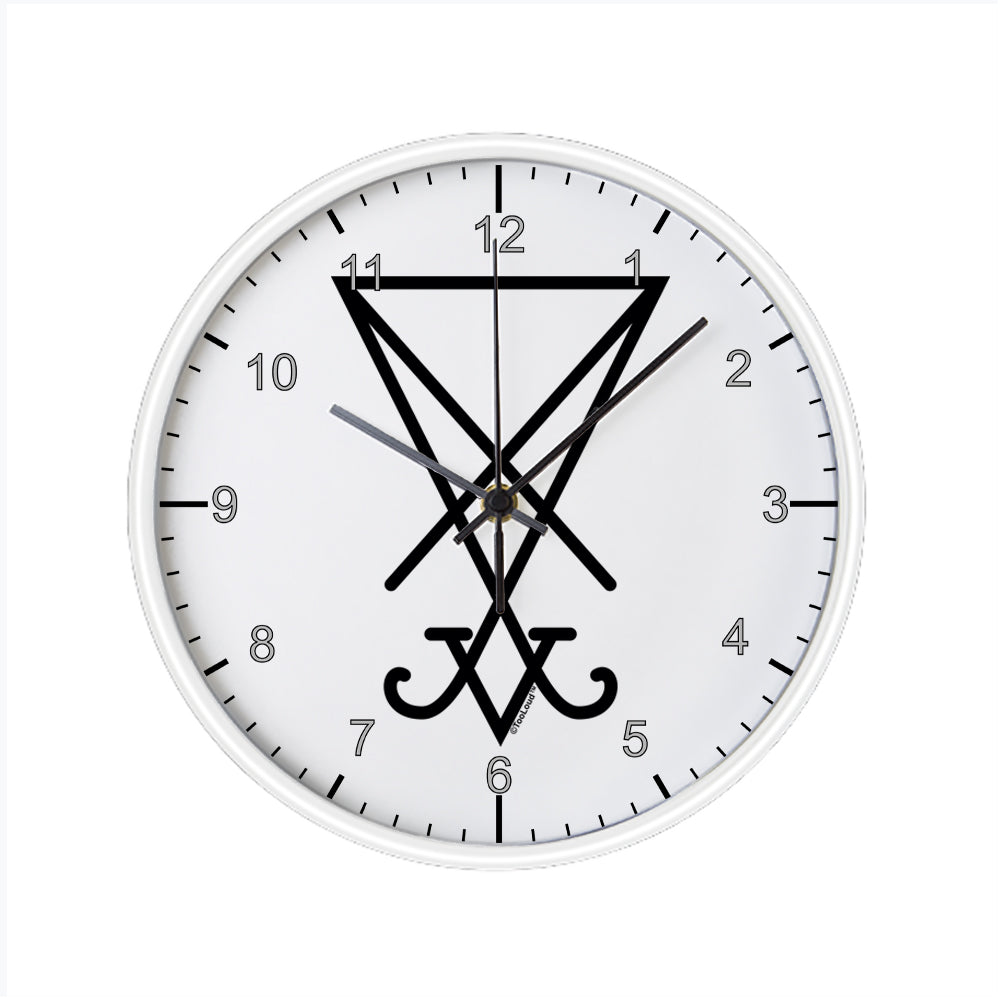 Sigil of Lucifer - Seal of Satan 10 InchRound Wall Clock with Numbers