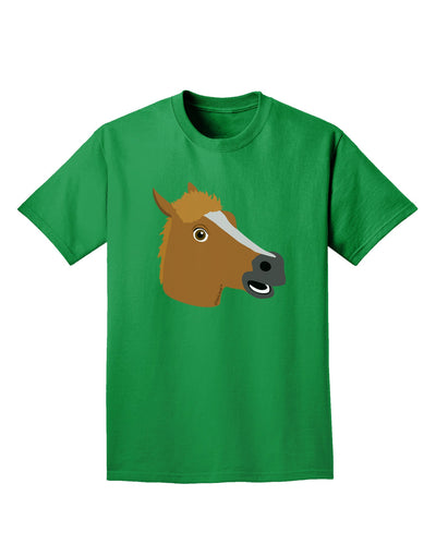 Silly Cartoon Horse Head Adult Dark T-Shirt-Mens T-Shirt-TooLoud-Kelly-Green-Small-Davson Sales