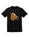 Silly Cartoon Horse Head Adult Dark T-Shirt-Mens T-Shirt-TooLoud-Black-Small-Davson Sales