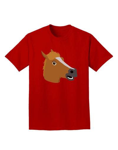 Silly Cartoon Horse Head Adult Dark T-Shirt-Mens T-Shirt-TooLoud-Red-Small-Davson Sales