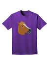 Silly Cartoon Horse Head Adult Dark T-Shirt-Mens T-Shirt-TooLoud-Purple-Small-Davson Sales