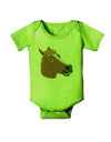 Silly Cartoon Horse Head Baby Romper Bodysuit by TooLoud-Baby Romper-TooLoud-Lime-06-Months-Davson Sales