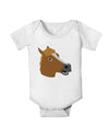 Silly Cartoon Horse Head Baby Romper Bodysuit by TooLoud-Baby Romper-TooLoud-White-06-Months-Davson Sales
