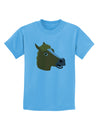 Silly Cartoon Horse Head Childrens T-Shirt by TooLoud-Childrens T-Shirt-TooLoud-Aquatic-Blue-X-Small-Davson Sales