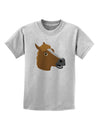 Silly Cartoon Horse Head Childrens T-Shirt by TooLoud-Childrens T-Shirt-TooLoud-AshGray-X-Small-Davson Sales