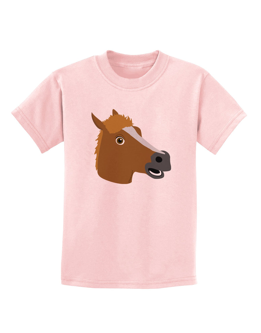 Silly Cartoon Horse Head Childrens T-Shirt by TooLoud-Childrens T-Shirt-TooLoud-White-X-Small-Davson Sales