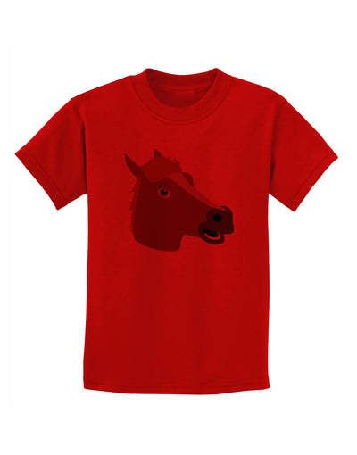 Silly Cartoon Horse Head Childrens T-Shirt by TooLoud-Childrens T-Shirt-TooLoud-Red-X-Small-Davson Sales