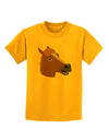 Silly Cartoon Horse Head Childrens T-Shirt by TooLoud-Childrens T-Shirt-TooLoud-Gold-X-Small-Davson Sales