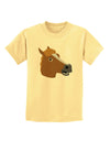 Silly Cartoon Horse Head Childrens T-Shirt by TooLoud-Childrens T-Shirt-TooLoud-Daffodil-Yellow-X-Small-Davson Sales