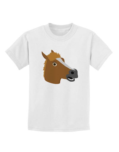 Silly Cartoon Horse Head Childrens T-Shirt by TooLoud-Childrens T-Shirt-TooLoud-White-X-Small-Davson Sales