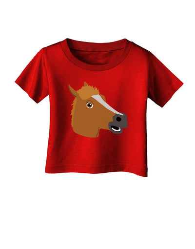 Silly Cartoon Horse Head Infant T-Shirt Dark by TooLoud-Infant T-Shirt-TooLoud-Red-06-Months-Davson Sales