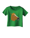 Silly Cartoon Horse Head Infant T-Shirt Dark by TooLoud-Infant T-Shirt-TooLoud-Clover-Green-06-Months-Davson Sales