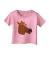 Silly Cartoon Horse Head Infant T-Shirt by TooLoud-Infant T-Shirt-TooLoud-Candy-Pink-06-Months-Davson Sales