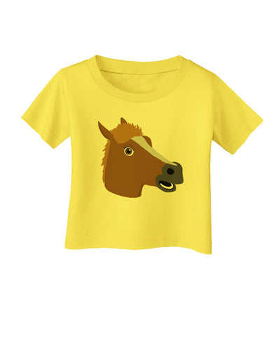 Silly Cartoon Horse Head Infant T-Shirt by TooLoud-Infant T-Shirt-TooLoud-Yellow-06-Months-Davson Sales