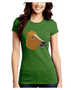 Silly Cartoon Horse Head Juniors Crew Dark T-Shirt-T-Shirts Juniors Tops-TooLoud-Kiwi-Green-Juniors Fitted Small-Davson Sales