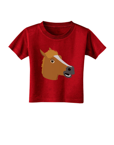 Silly Cartoon Horse Head Toddler T-Shirt Dark by TooLoud-Toddler T-Shirt-TooLoud-Red-2T-Davson Sales