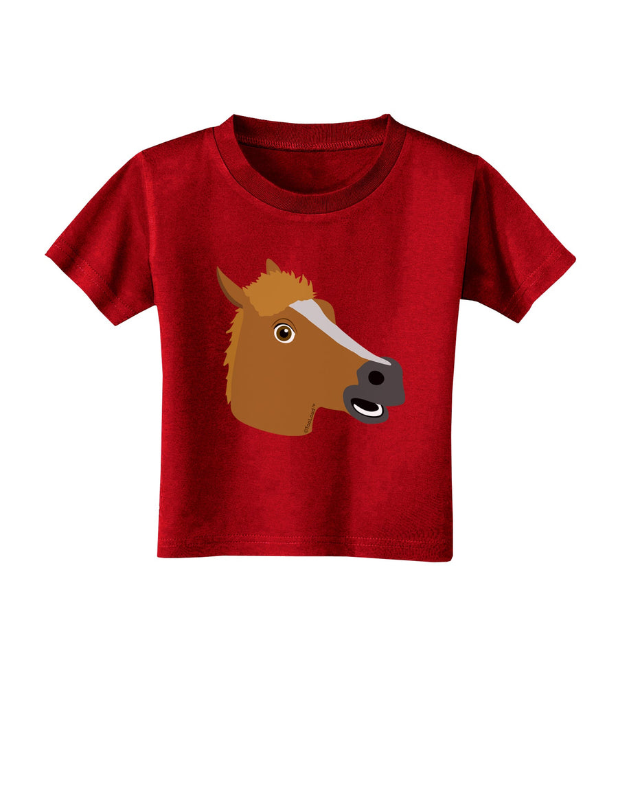 Silly Cartoon Horse Head Toddler T-Shirt Dark by TooLoud-Toddler T-Shirt-TooLoud-Black-2T-Davson Sales