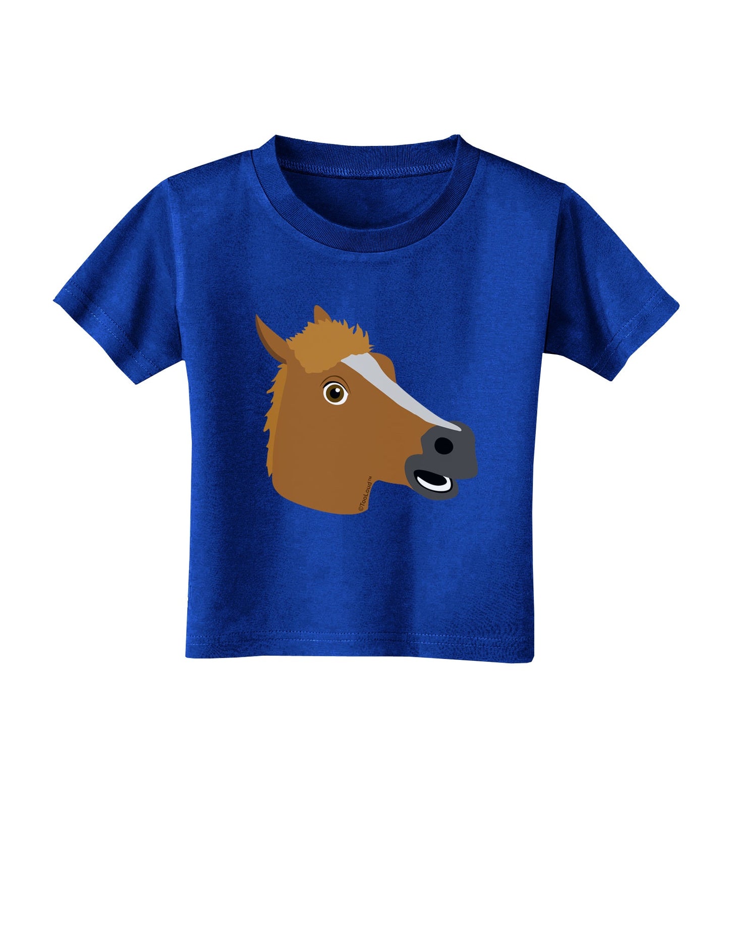 Silly Cartoon Horse Head Toddler T-Shirt Dark by TooLoud-Toddler T-Shirt-TooLoud-Royal-Blue-2T-Davson Sales